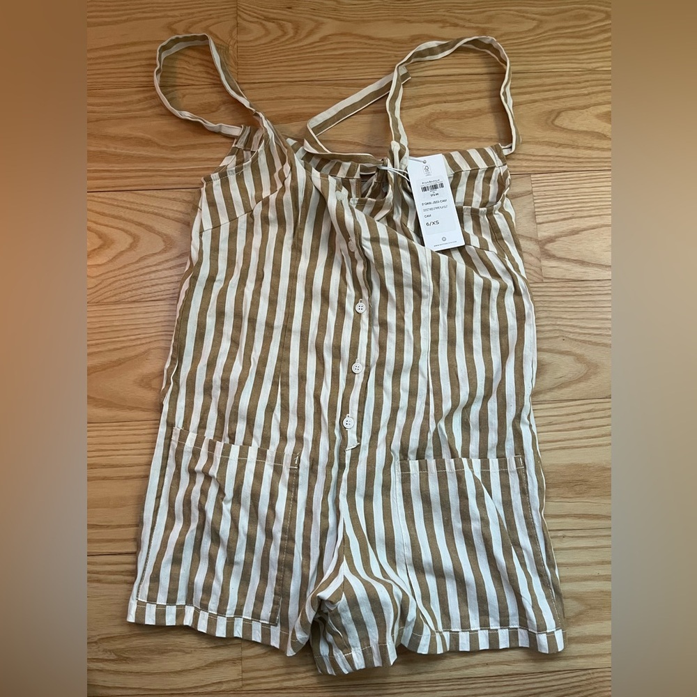 NWT rhythm romper. Camel and stripe color
